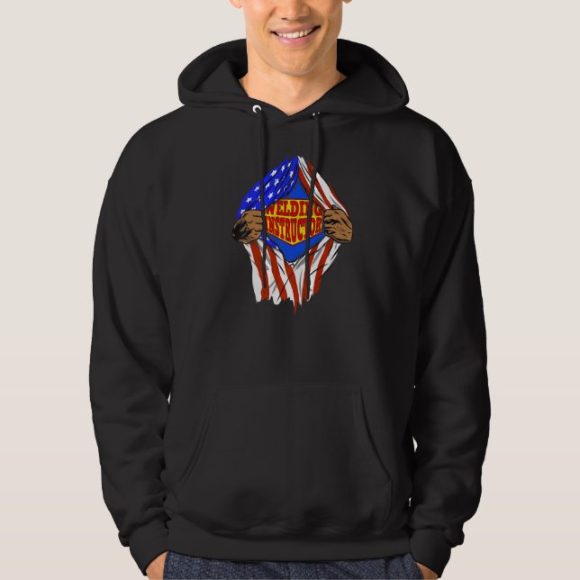 Veste À Capuche Travail de héros super instructeur de soudure (Devant)