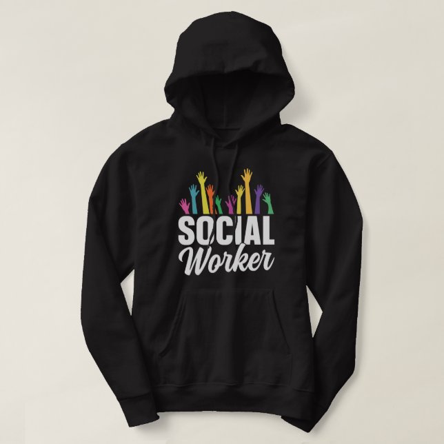 Veste À Capuche Travail de travailleur social (Design devant)