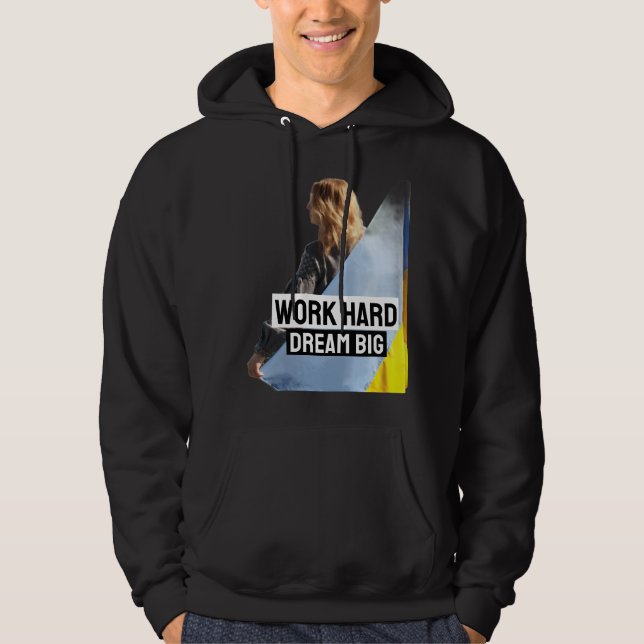 Veste À Capuche Travailler dur Dream big (Devant)