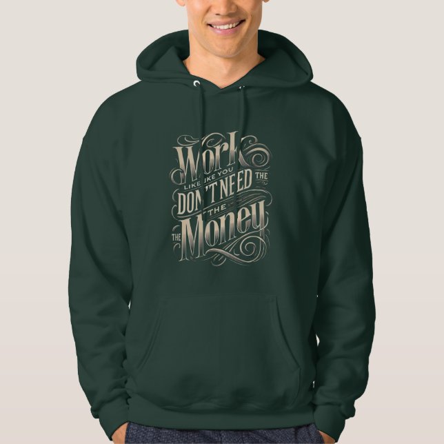 Veste À Capuche Travailler sur vos rêves motivations (Devant)