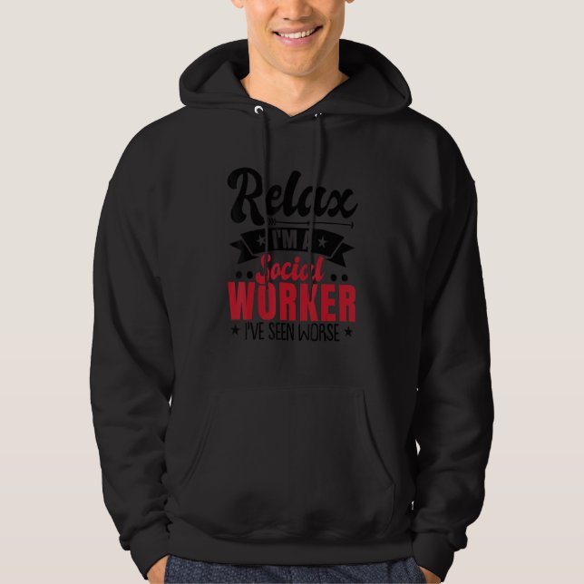 Veste À Capuche Travailleur social  (Devant)