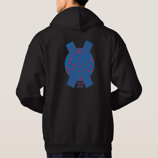 Veste À Capuche Traverser les points violets Croix du Cercle Hallu (Dos)