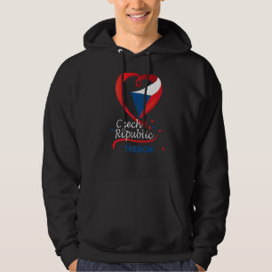 Veste À Capuche Trebon République Tchèque Drapeau Cardiaque Lion T