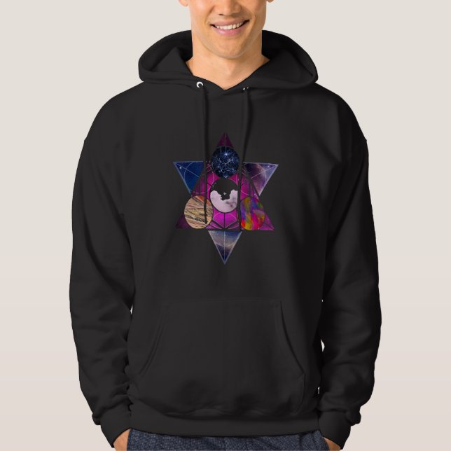 Veste À Capuche Triangle de géométrie sacrée Mystique (Devant)