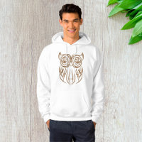 Tribal Owl Line Art moderne Brown Abstrait