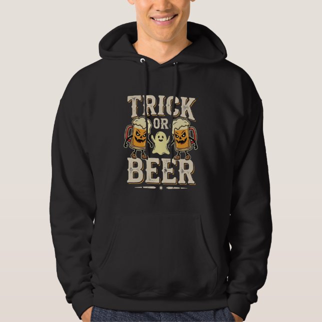 Veste À Capuche Trick or Beer Halloween Beer Design_1 (Devant)