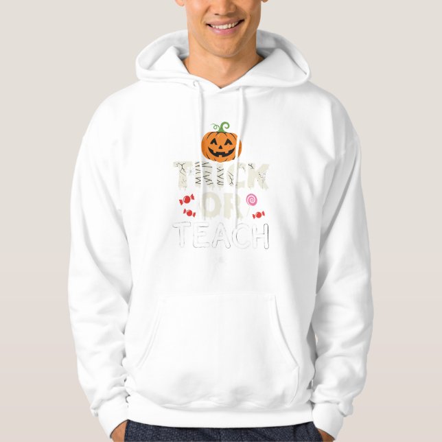 Veste À Capuche Trick or Teach Halloween Teacher Design (2)_1 (Devant)