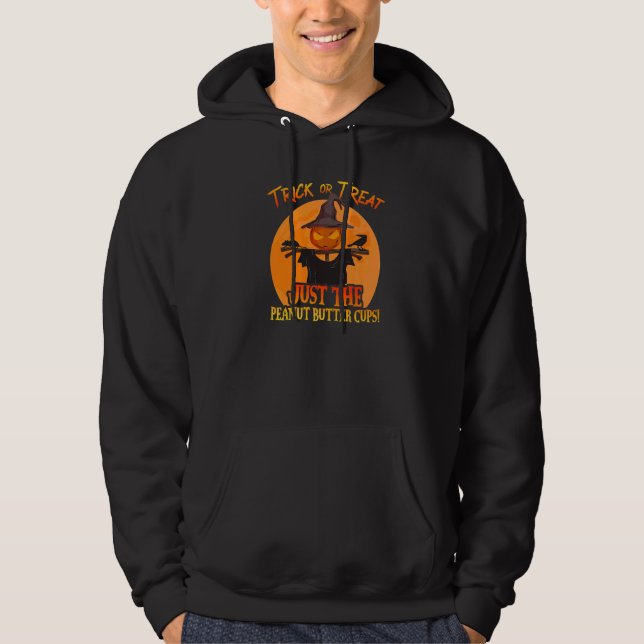 Veste À Capuche Trick Ou Traitez Juste Le Citrouille Coupes De Beu (Devant)