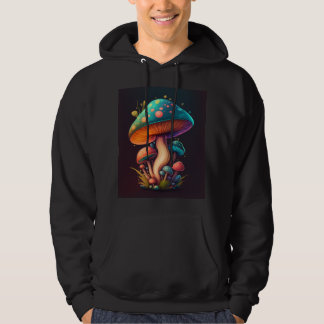 Veste À Capuche Trippy Blue Amanita Muscaria champignon Hoody