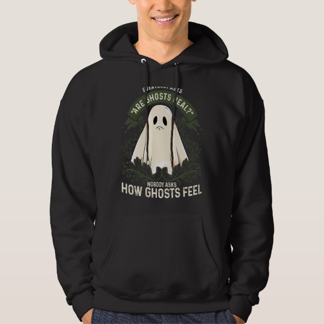 Veste À Capuche Triste feuille fantôme Fantôme Paranormal chasse f (Devant)
