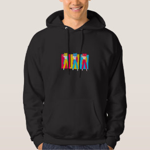Veste À Capuche Trois mousquetaires Chat Graphisme mignon Coloré V