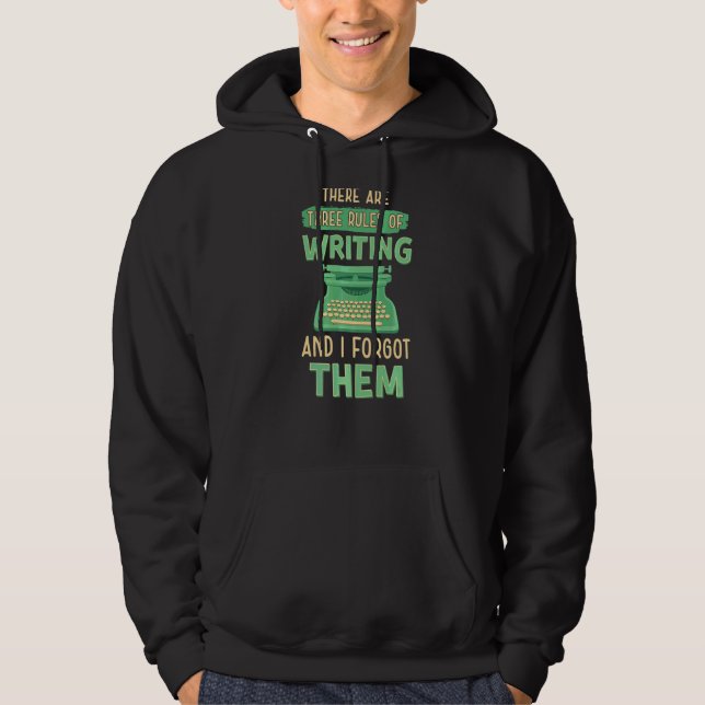 Veste À Capuche Trois Règles D'Écriture Écrivain De Livre Auteur G (Devant)