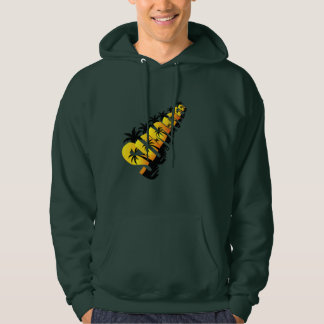 Veste À Capuche Tropical Été Rétro Typographie Design avec Palmier