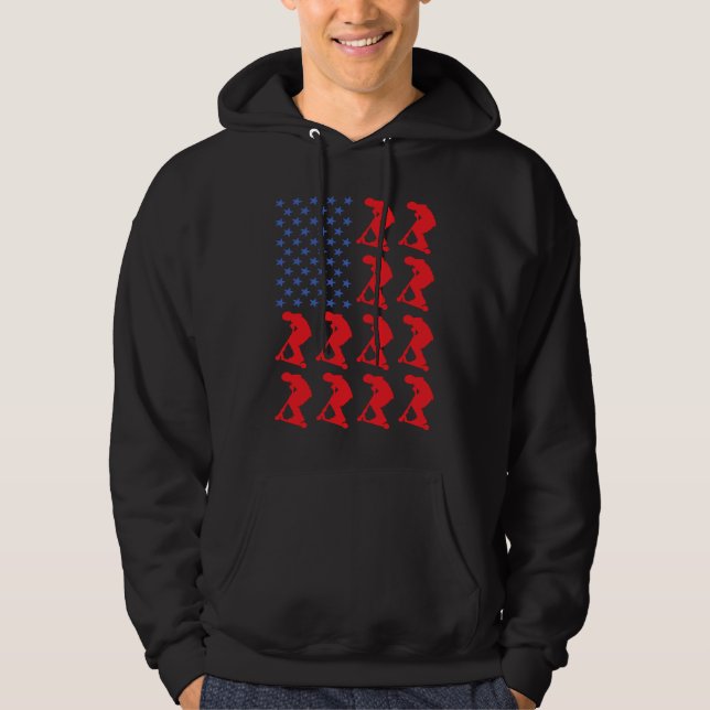 Veste À Capuche Trottinette Sport Us Flag  2 (Devant)