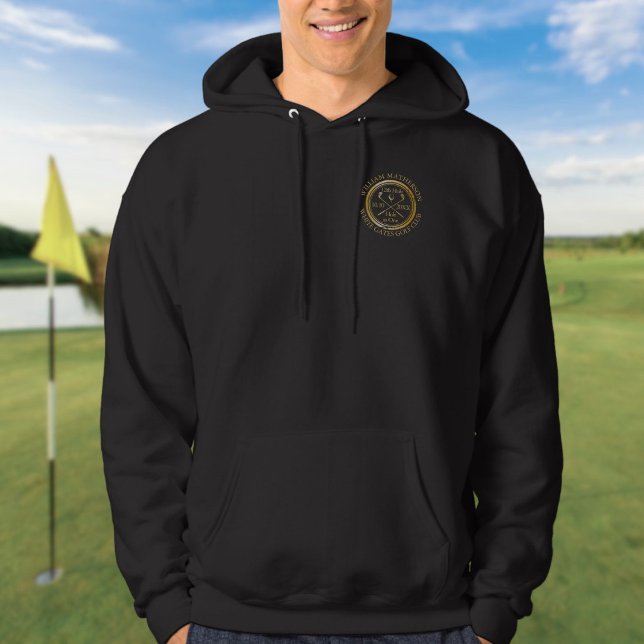 Veste À Capuche Trou en un classique Gold Golf Personnalisé (Hole in One Classic Gold Golf Personalised Hoodie)