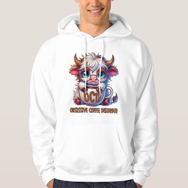 Veste À Capuche Trouble de café obsessionnel  (Devant)