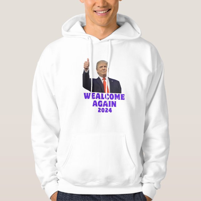Veste À Capuche trump bienvenue à nouveau 2024 (Devant)