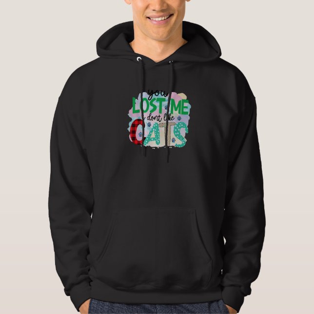 Veste À Capuche Tu M'as Perdu Je N'aime Pas Les Chats Graphique Pa (Devant)