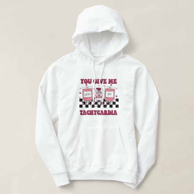 Veste À Capuche tu me donnes la tachycardie (Design devant)