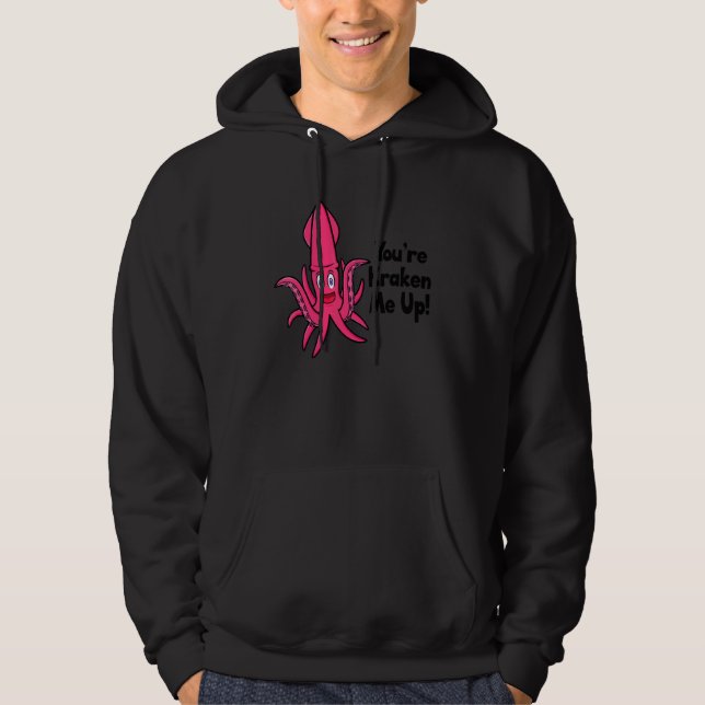 Veste À Capuche Tu me kraken octopus  seiche calmar 2 (Devant)