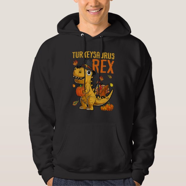 Veste À Capuche Turkeysaurus Rex Dab Turkey Dino Toddler Boys Than (Devant)