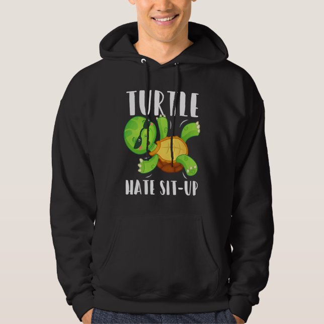 Veste À Capuche Turtle Hate Sit Up Gym Bodybuilding Workout (Devant)