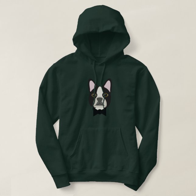 Veste À Capuche Tuxedo de Boston Terrier (Design devant)