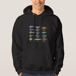 Veste À Capuche Types De Poissons D'Eau Douce