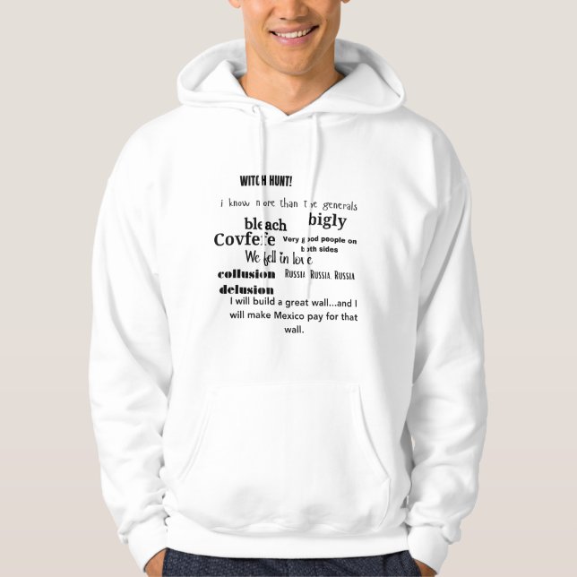 Veste À Capuche Typographie Cloud de Trump Word (Devant)