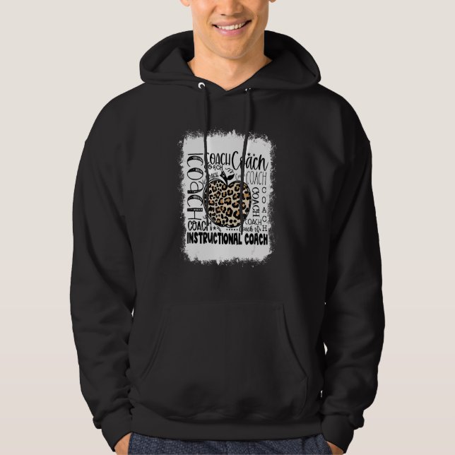 Veste À Capuche Typographie de l'entraîneur instructeur Leopard bl (Devant)