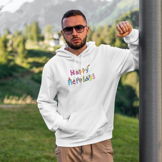 Veste À Capuche Typographie de personnages Stick pour Joyeuses Fêt (Créateur téléchargé)