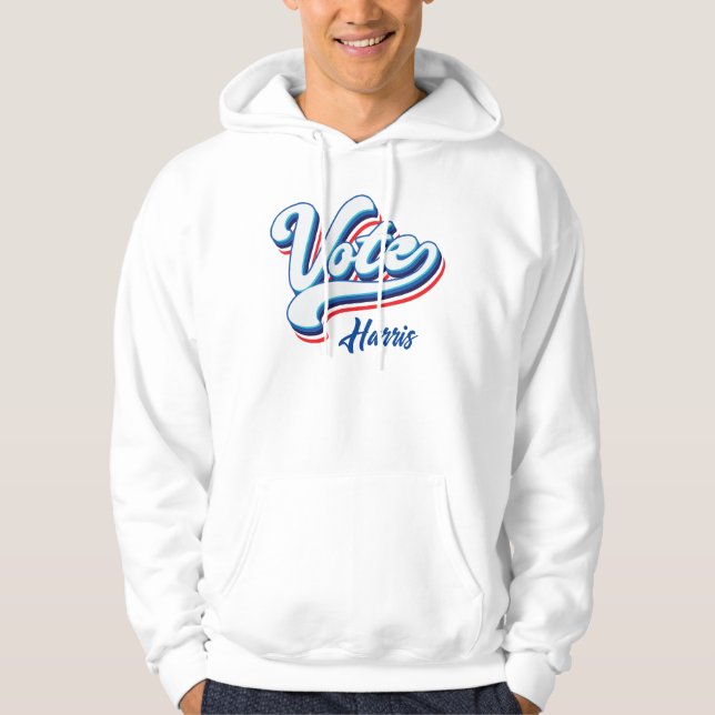 Veste À Capuche Typographie des élections (Devant)