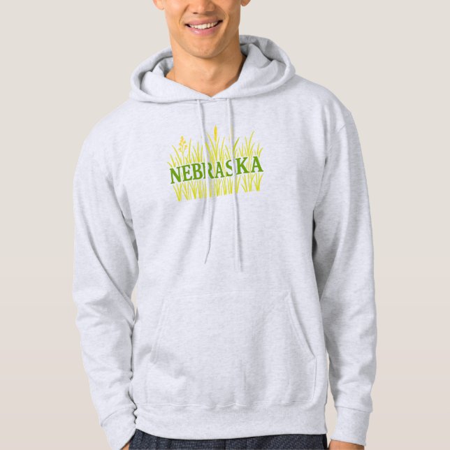 Veste À Capuche Typographie des Prairies du Nebraska | Tallgrass r (Devant)