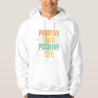 Veste À Capuche Typographie florale Positive Mind Positive Life