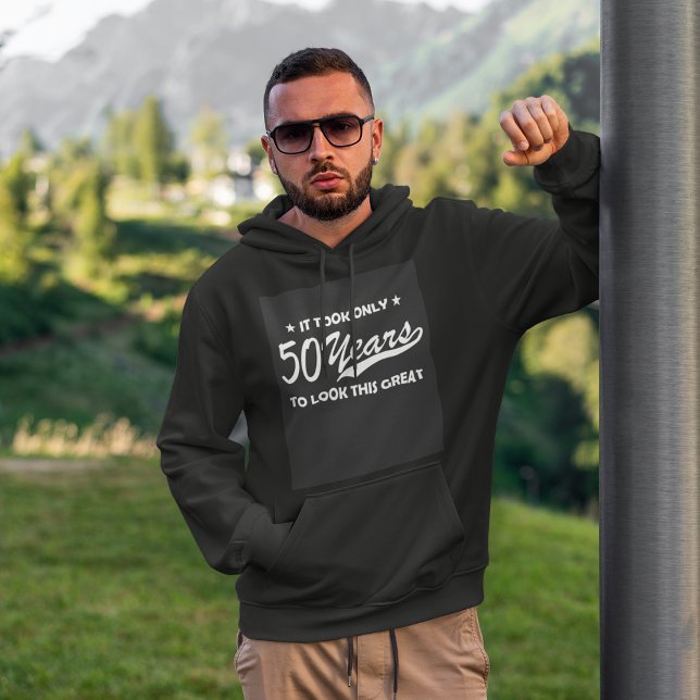 Veste À Capuche Typographie Rétro pour 50e Anniversaire Drôle (Créateur téléchargé)