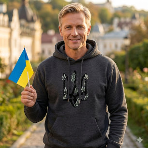 Veste À Capuche UKRAINE. Trident. Armoiries ukrainiennes. T-Shirt
