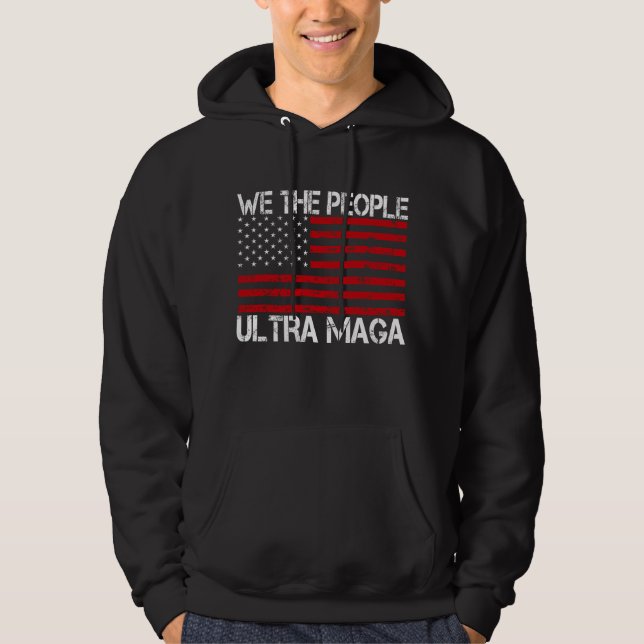 Veste À Capuche Ultra Maga Pro Trump 2024 Drôle Républicain (Devant)