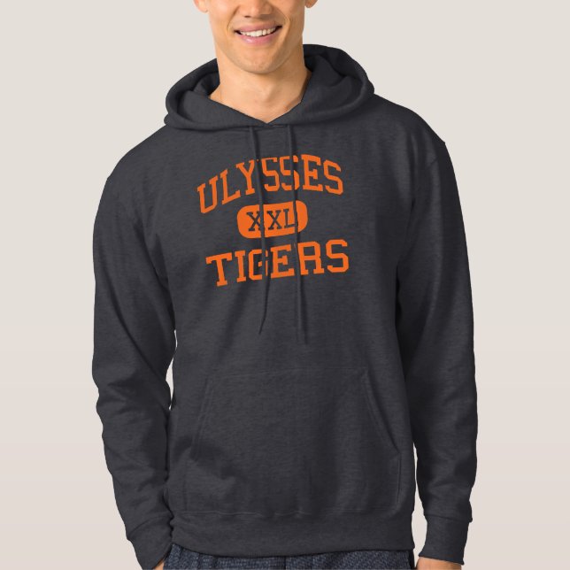 Veste À Capuche Ulysse - tigres - lycée - Ulysse le Kansas (Devant)