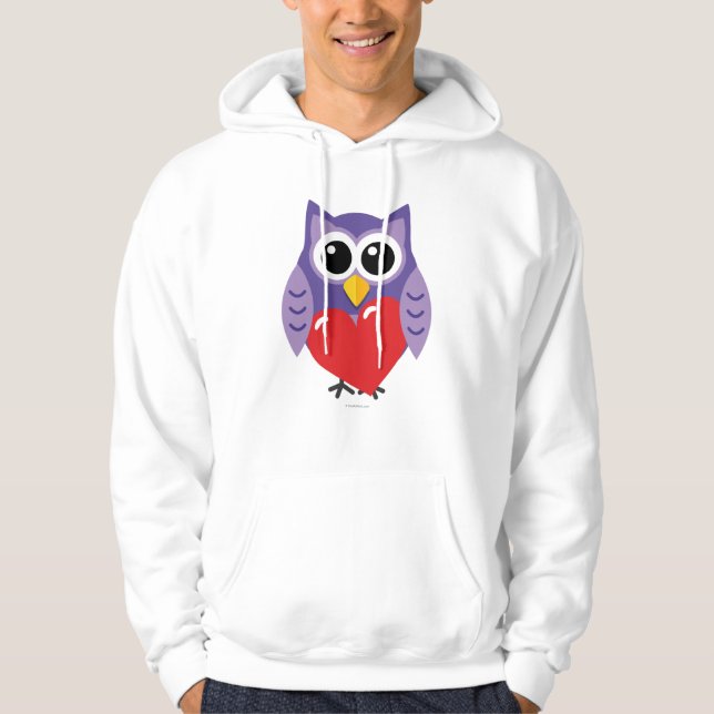 Veste À Capuche Un amour de hibou (Devant)