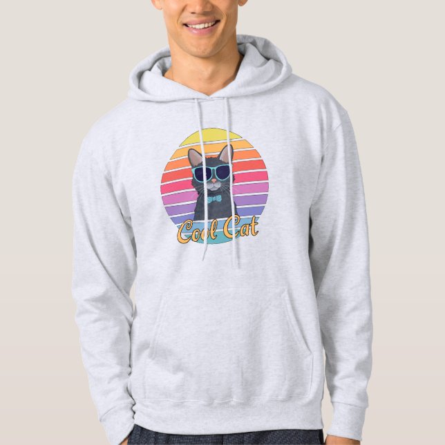 Veste À Capuche Un chat Cool (Devant)