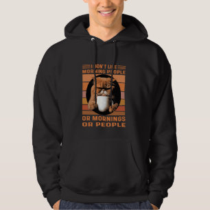 Veste À Capuche Un Chat Perse Excité À Boire Son Café Du Matin
