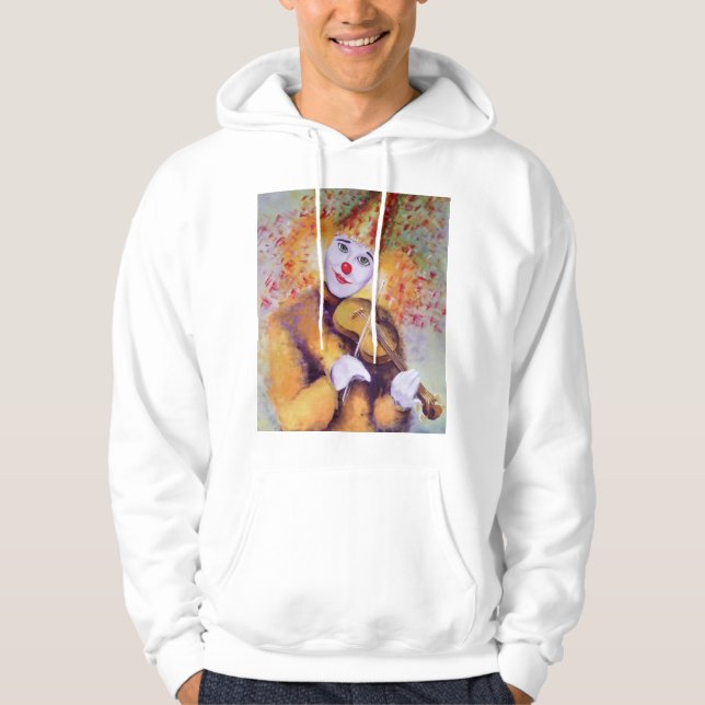 Veste À Capuche Un clown doux jouant du violon (Devant)