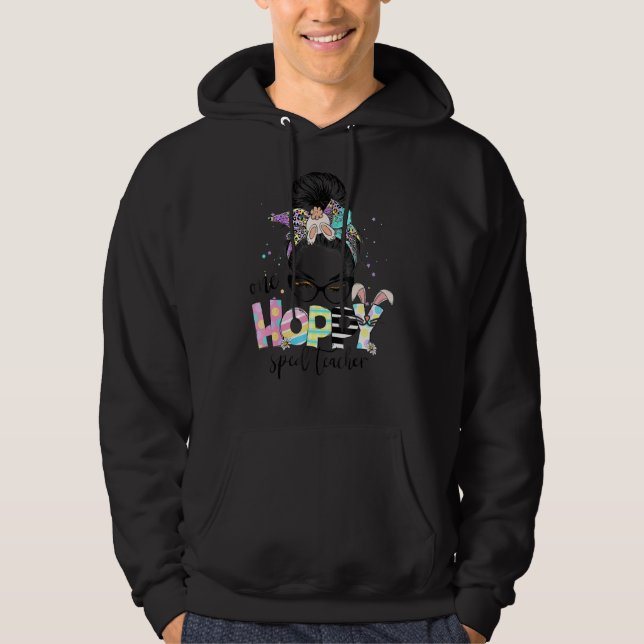 Veste À Capuche Un Enseignant De Spiritualité Hoppy Bunny Leopard  (Devant)