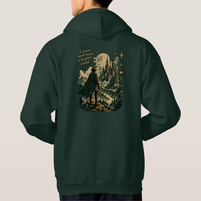 Veste À Capuche Un esprit supérieur construit un monde plus lumine (Dos)