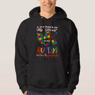 Veste À Capuche Un Gros Morceau De Mon Coeur A L'Autisme Et Elle E