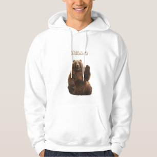 Veste À Capuche Un ours Brun dit bonjour