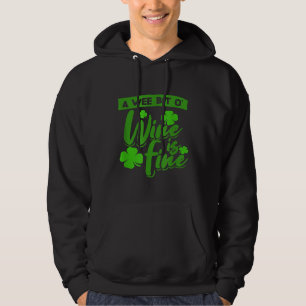 Veste À Capuche Un peu de vin St patrick tenue pour boire du vin