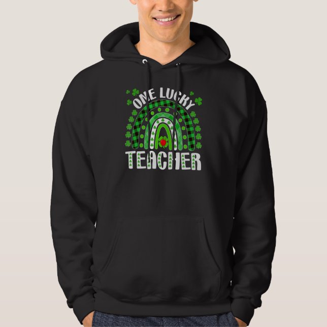 Veste À Capuche Un professeur chanceux Rainbow St Patricku2019s Th (Devant)