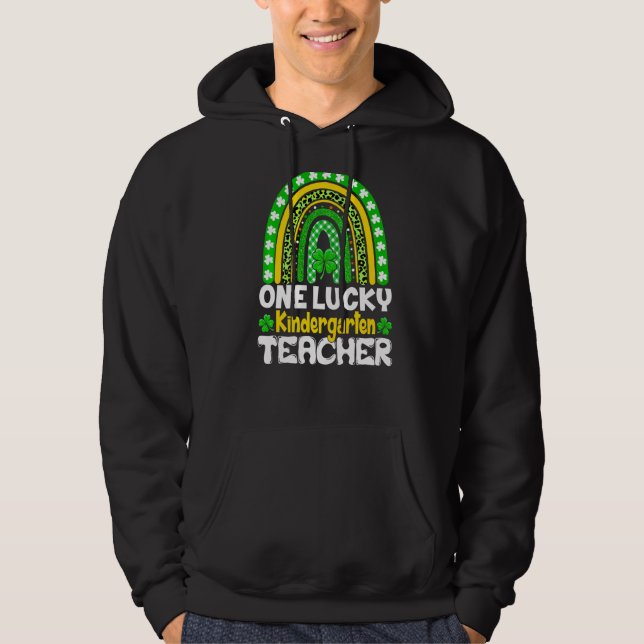 Veste À Capuche Un Professeur Lucky Kindergarten Funny St patrick  (Devant)