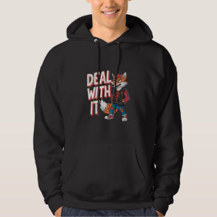 Veste À Capuche Un renard de bande dessinée dans un style punk Har